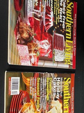 Southern Living Magazine Holiday/Christmas lot of 2 December 2004 & 2005 Issues
